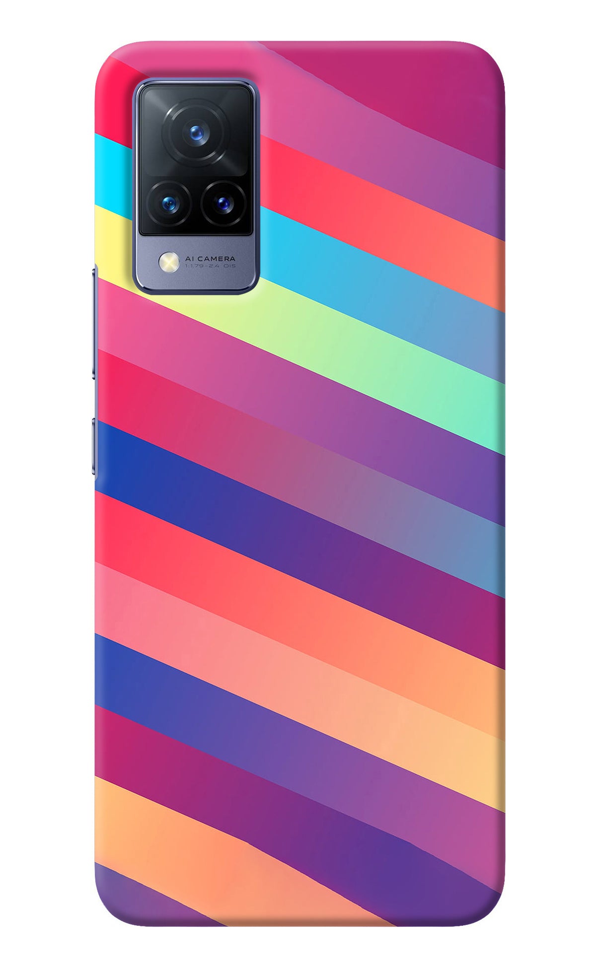 Stripes color Vivo V21 Back Cover