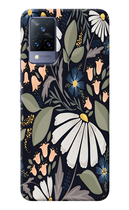 Flowers Art Vivo V21 Back Cover