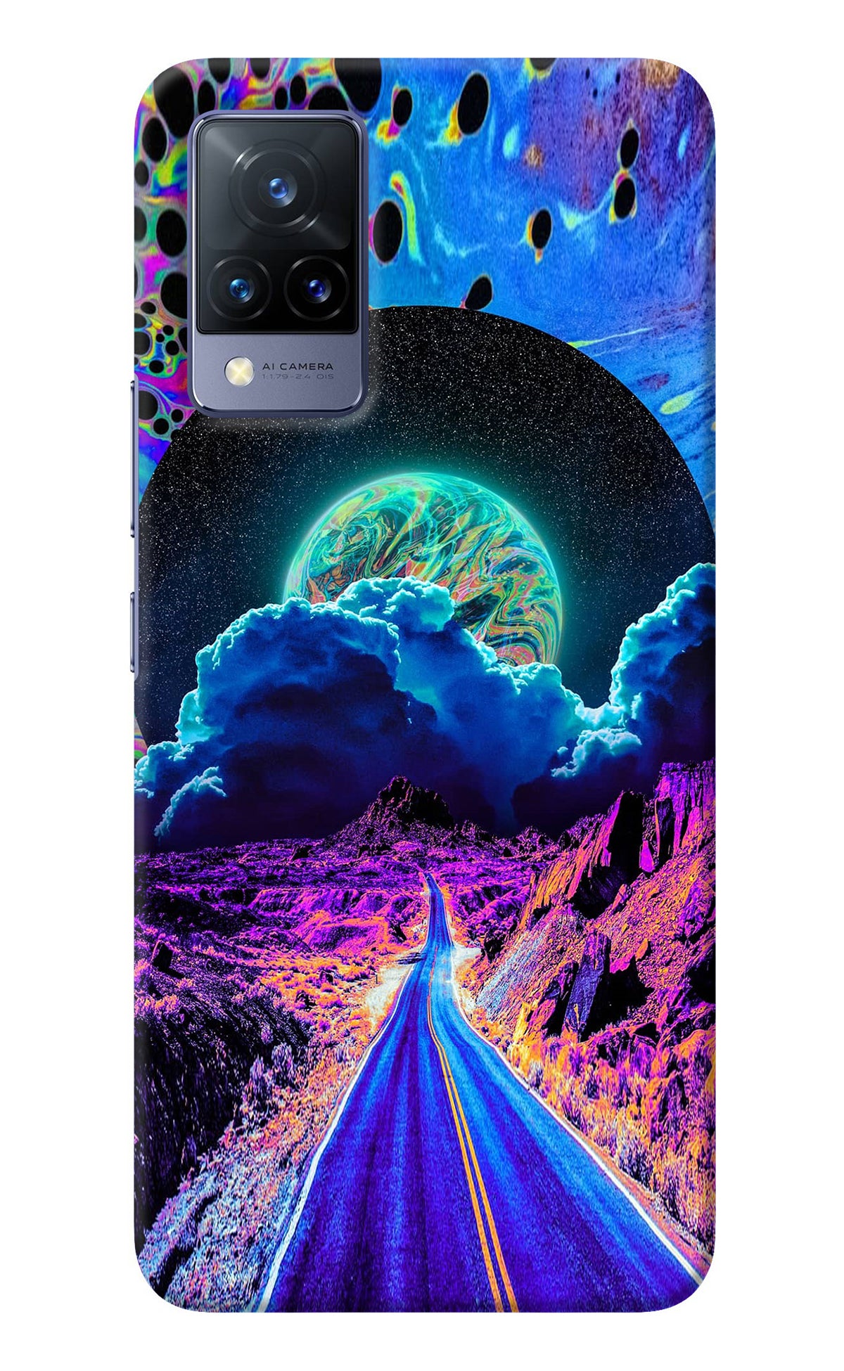 Psychedelic Painting Vivo V21 Back Cover