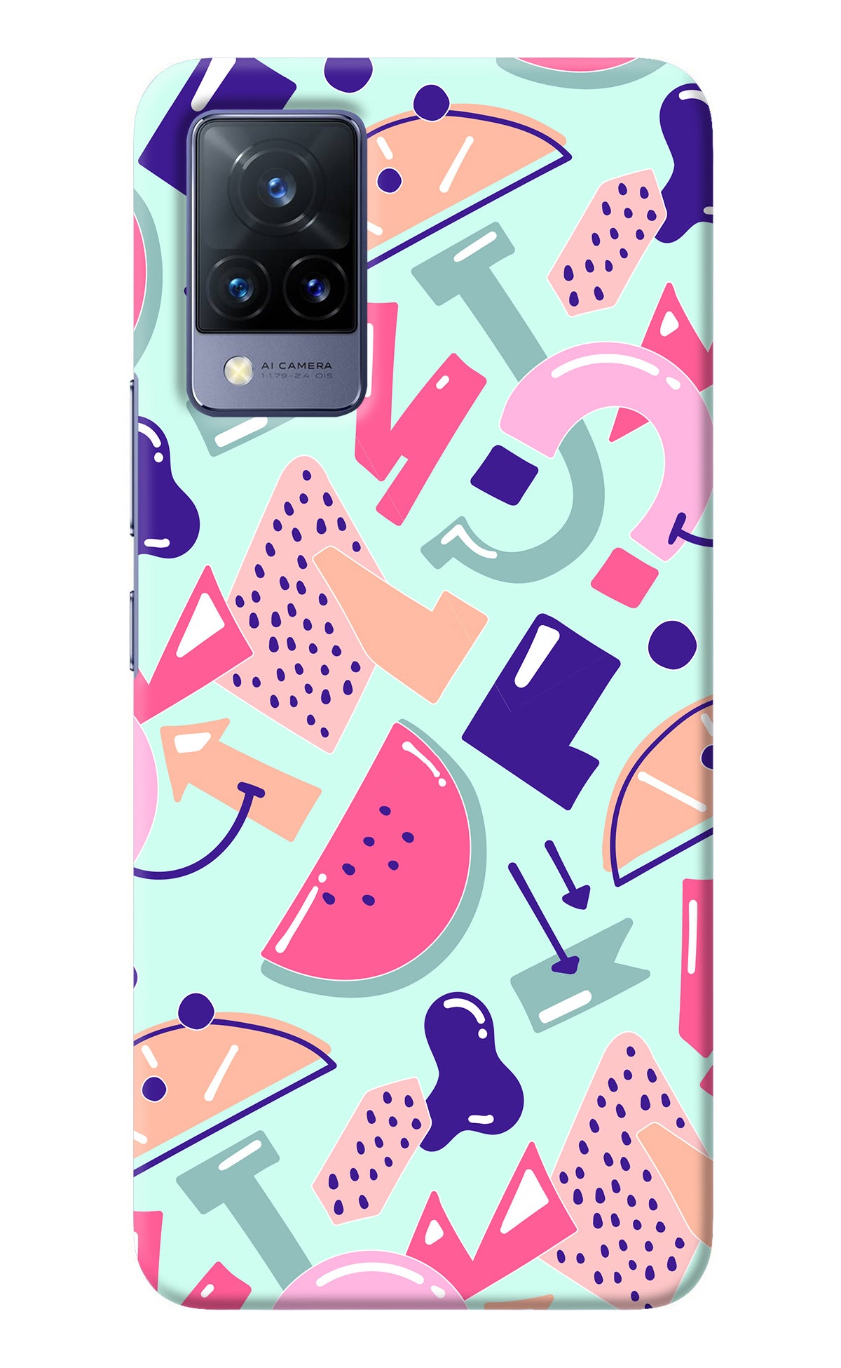 Doodle Pattern Vivo V21 Back Cover