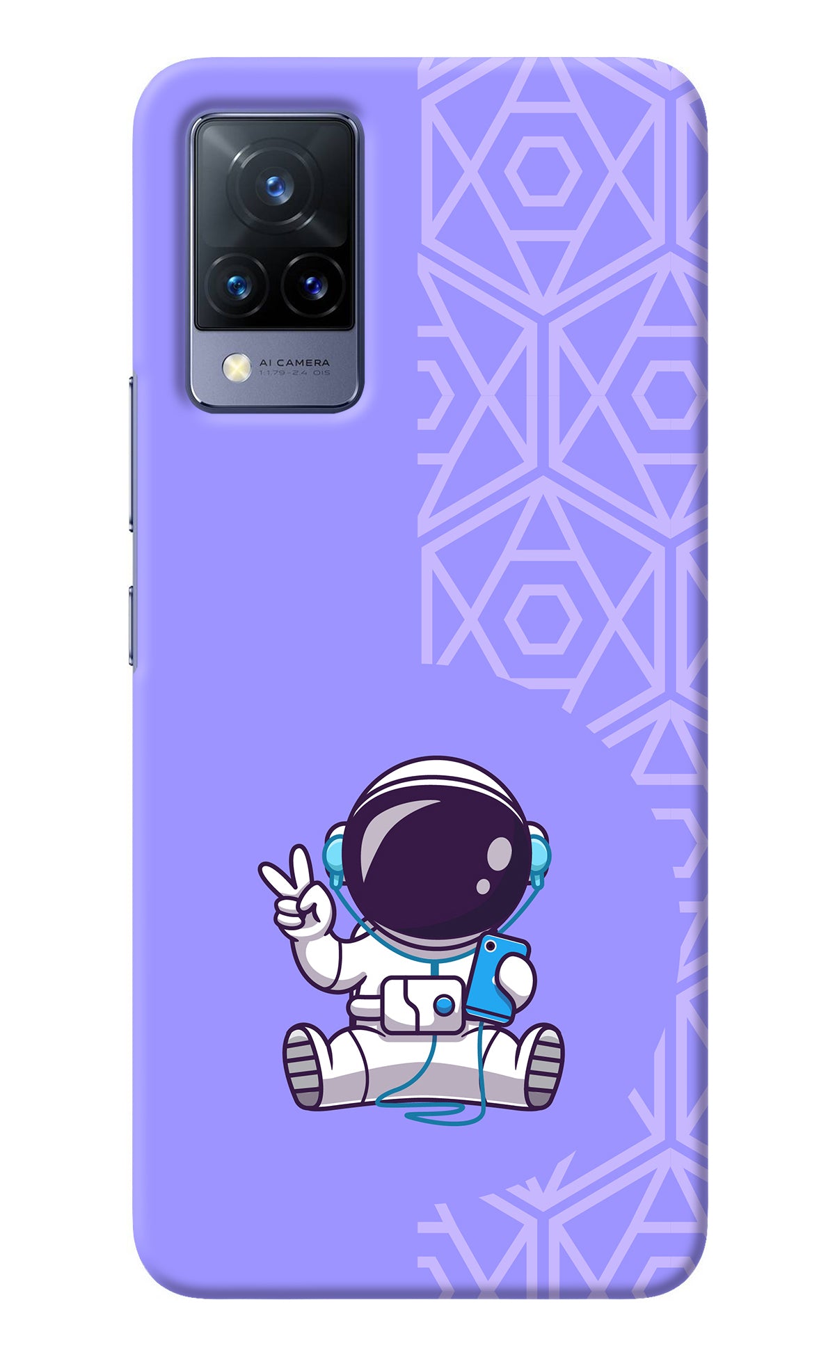 Cute Astronaut Chilling Vivo V21 Back Cover