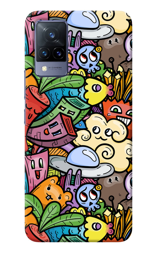 Veggie Doodle Vivo V21 Back Cover