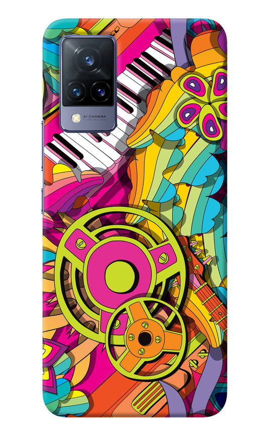 Music Doodle Vivo V21 Back Cover