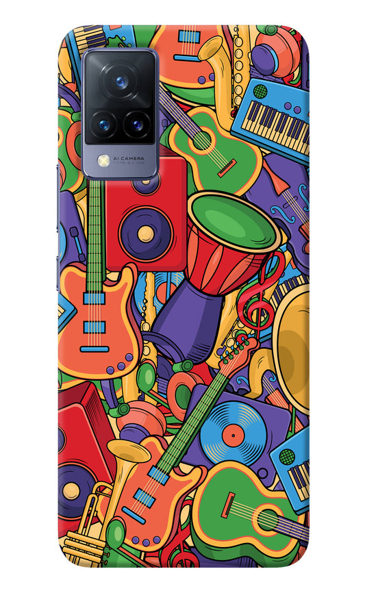 Music Instrument Doodle Vivo V21 Back Cover