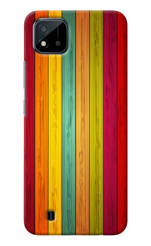 Multicolor Wooden Realme C20 Back Cover