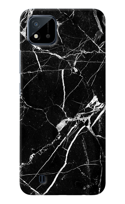Black Marble Pattern Realme C20 Back Cover
