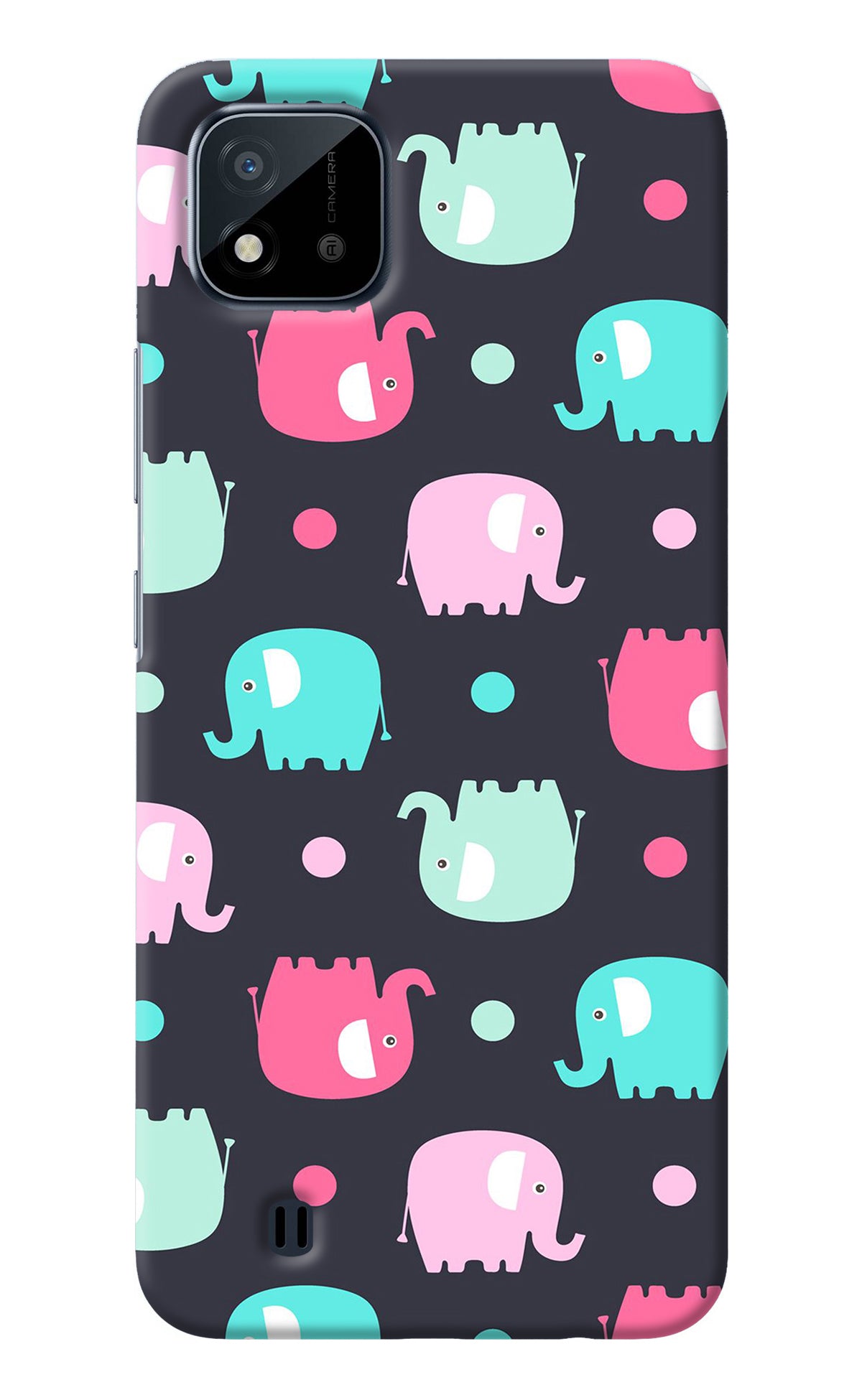 Elephants Realme C20 Back Cover