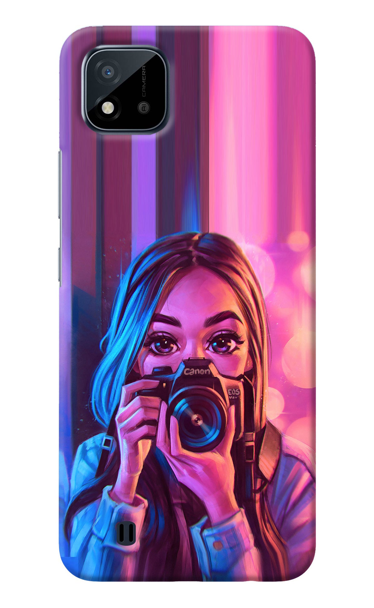 Girl Photographer Realme C20 Back Cover