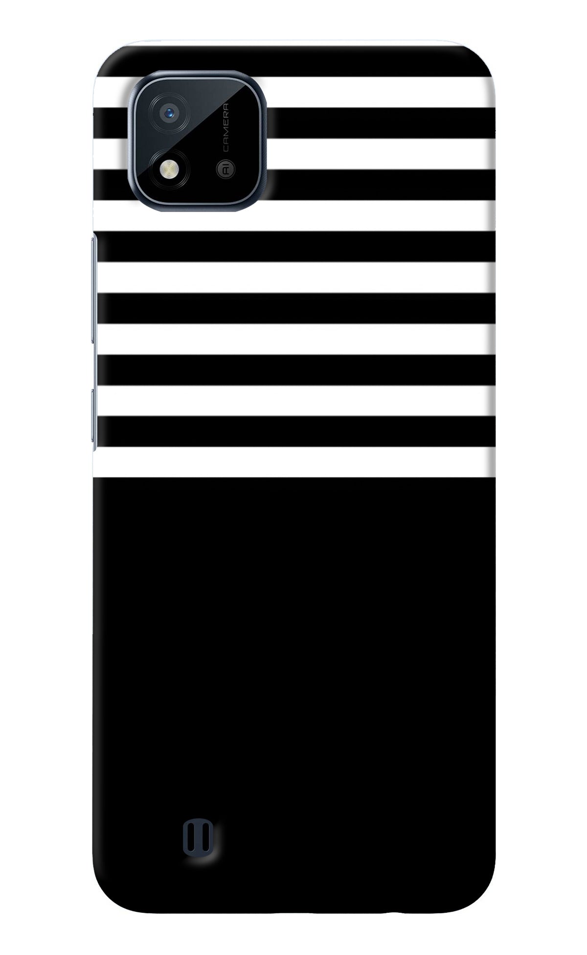 Black and White Print Realme C20 Back Cover