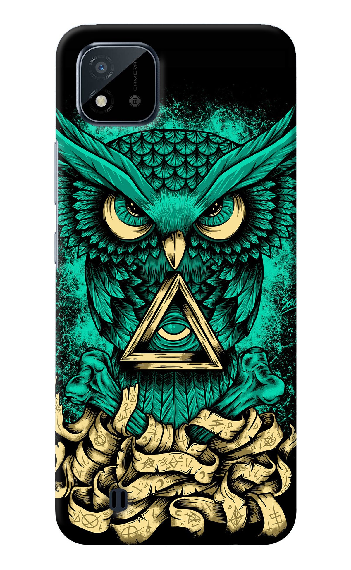 Green Owl Realme C20 Back Cover