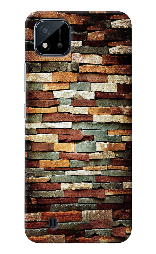 Bricks Pattern Realme C20 Back Cover