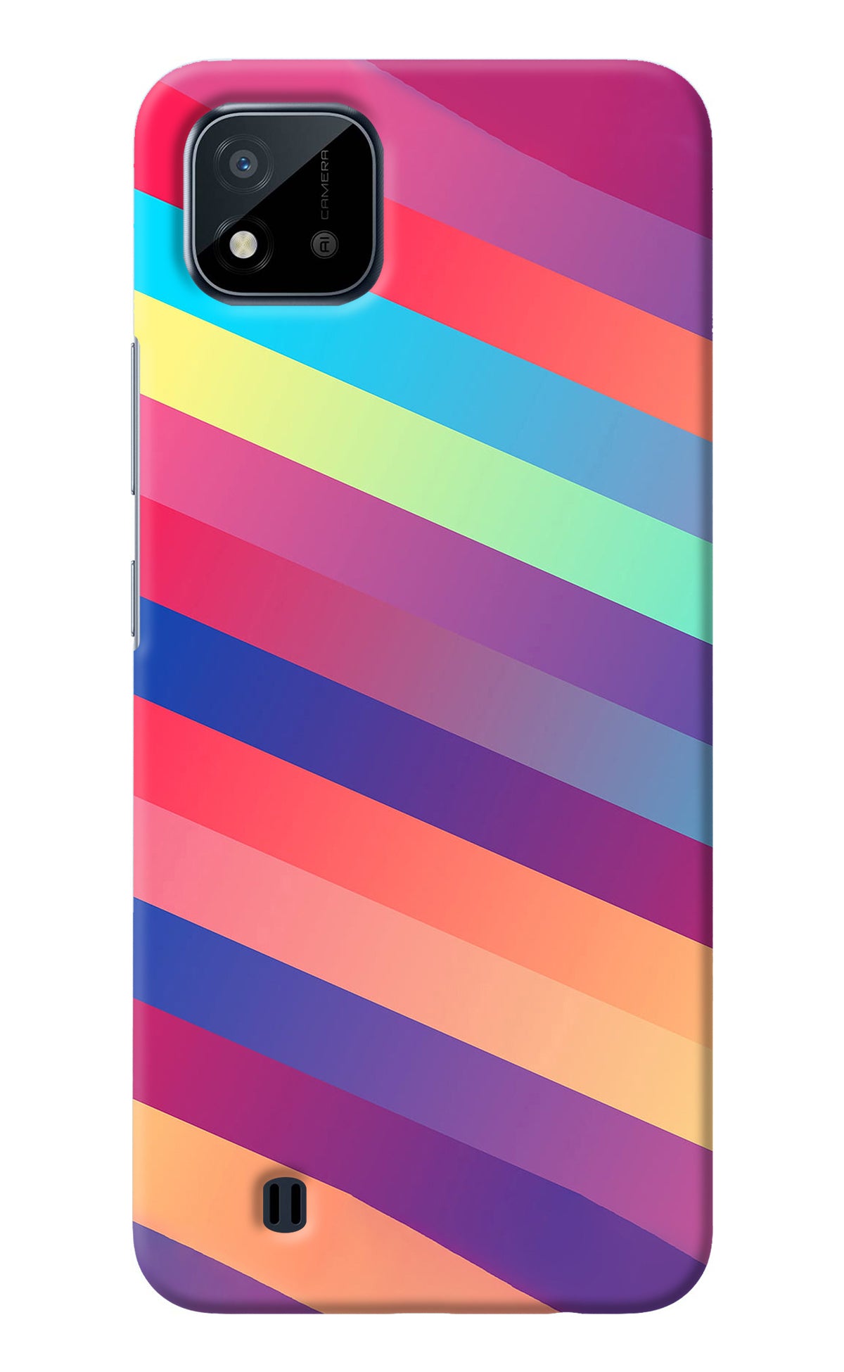 Stripes color Realme C20 Back Cover