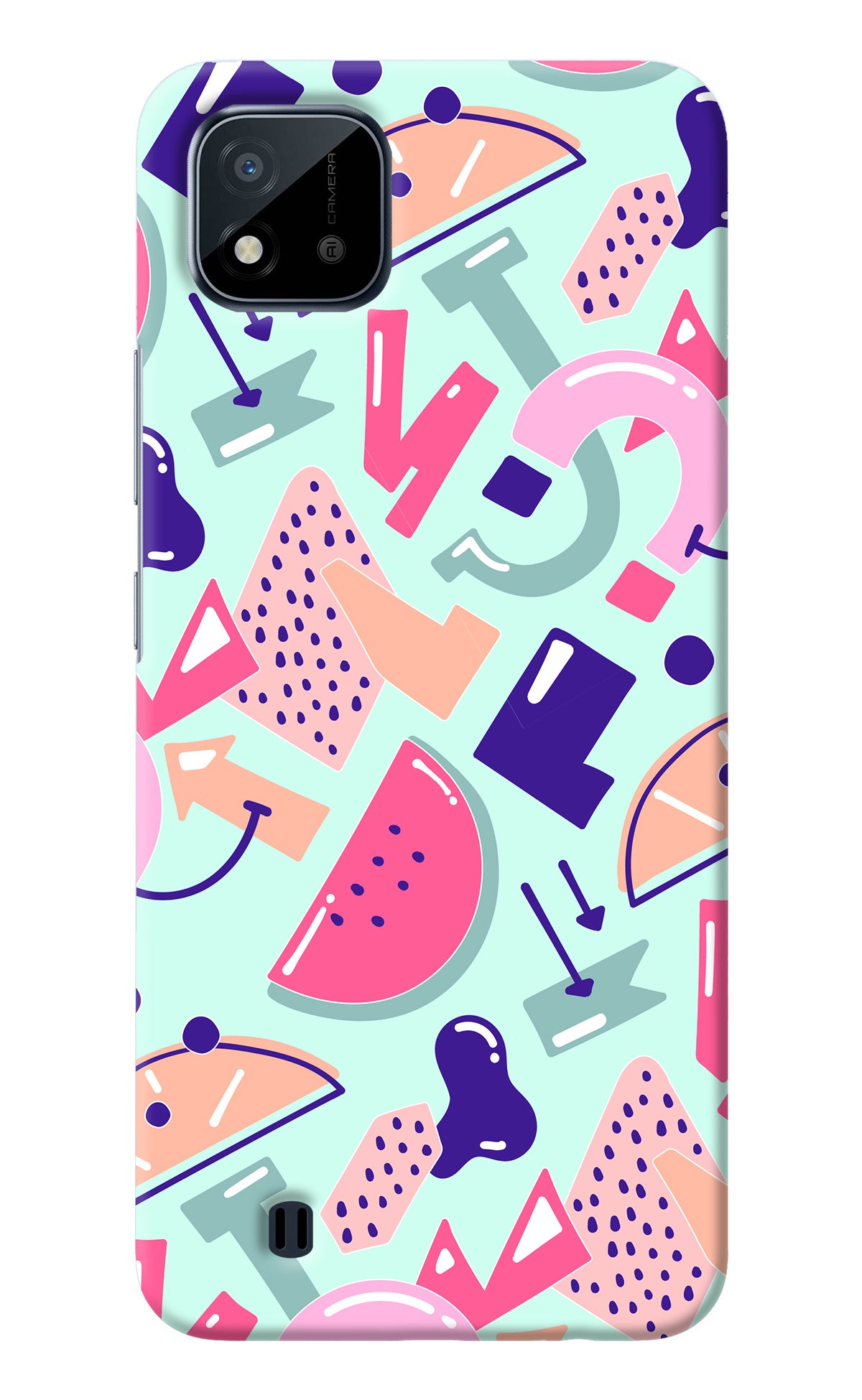 Doodle Pattern Realme C20 Back Cover