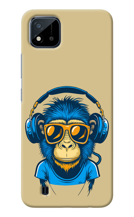 Monkey Headphone Realme C20 Back Cover