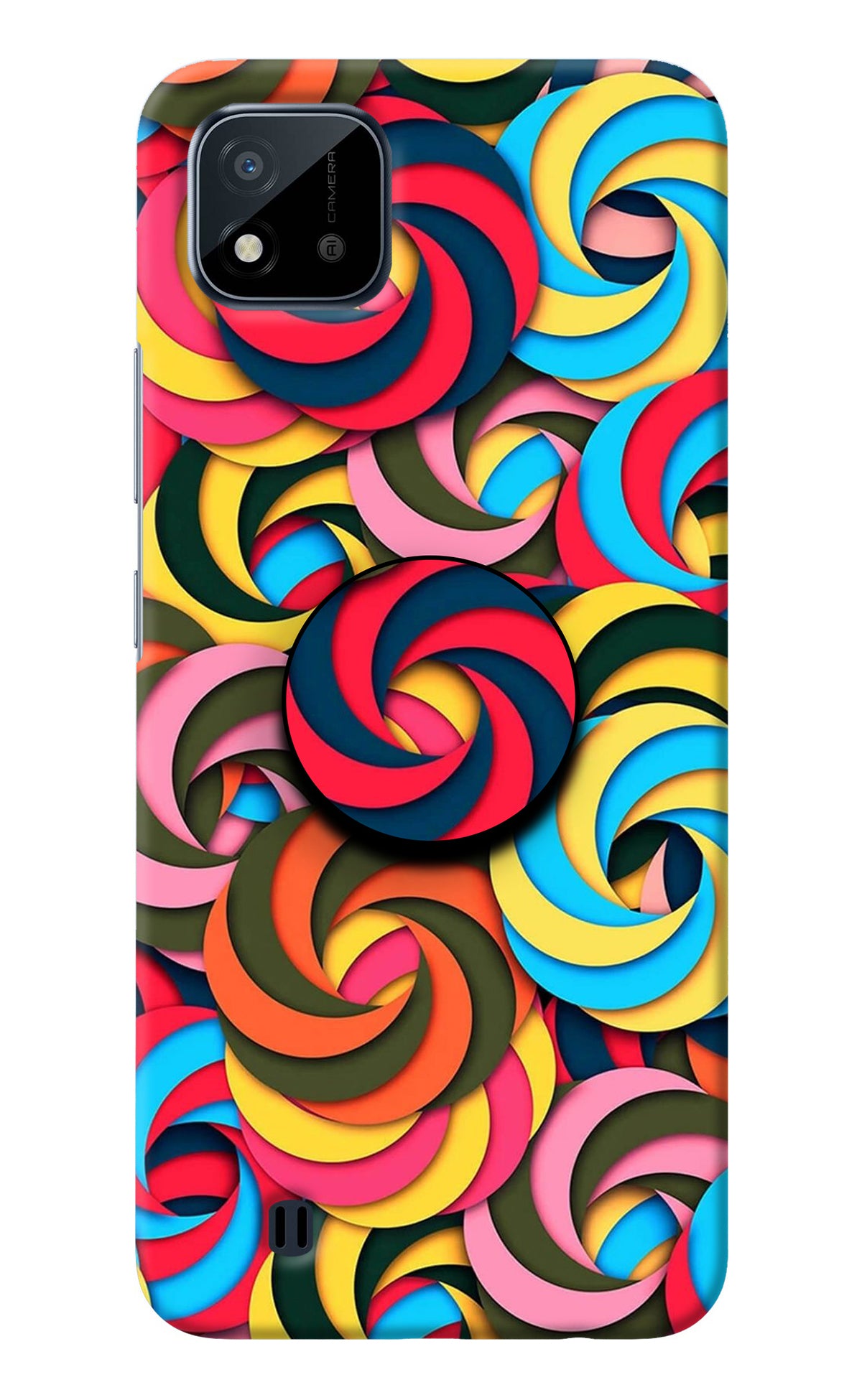 Spiral Pattern Realme C20 Pop Case