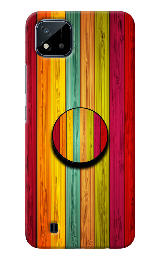 Multicolor Wooden Realme C20 Pop Case