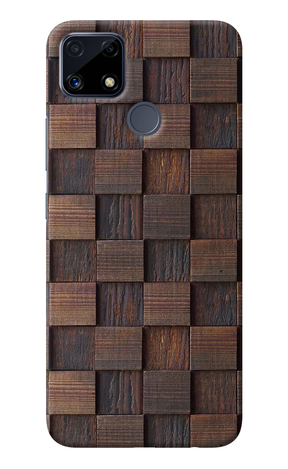 Wooden Cube Design Realme C25/C25s Back Cover