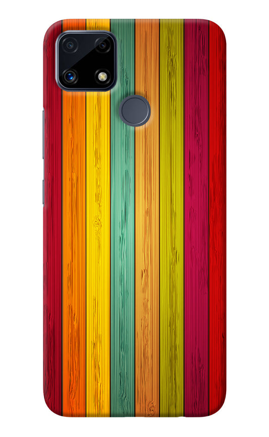 Multicolor Wooden Realme C25/C25s Back Cover