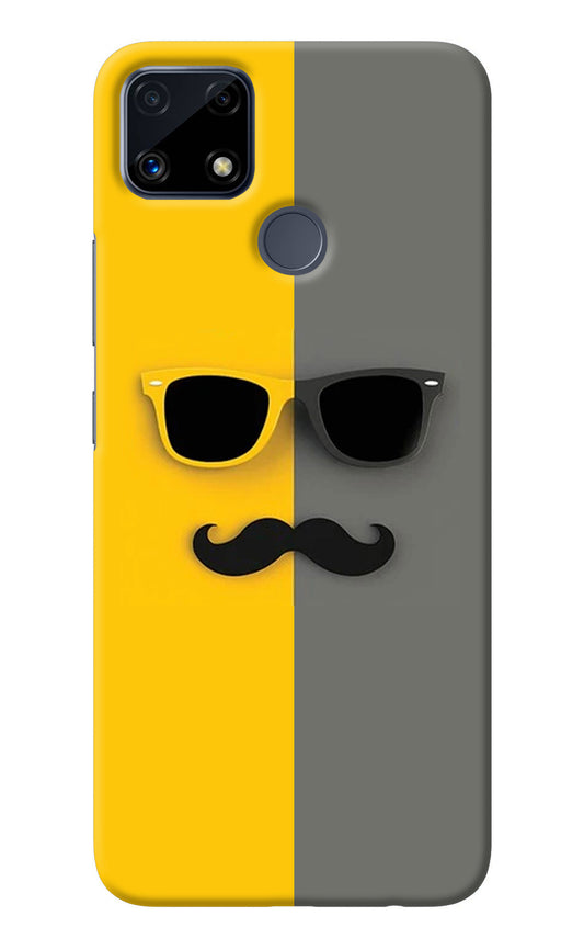 Sunglasses with Mustache Realme C25/C25s Back Cover