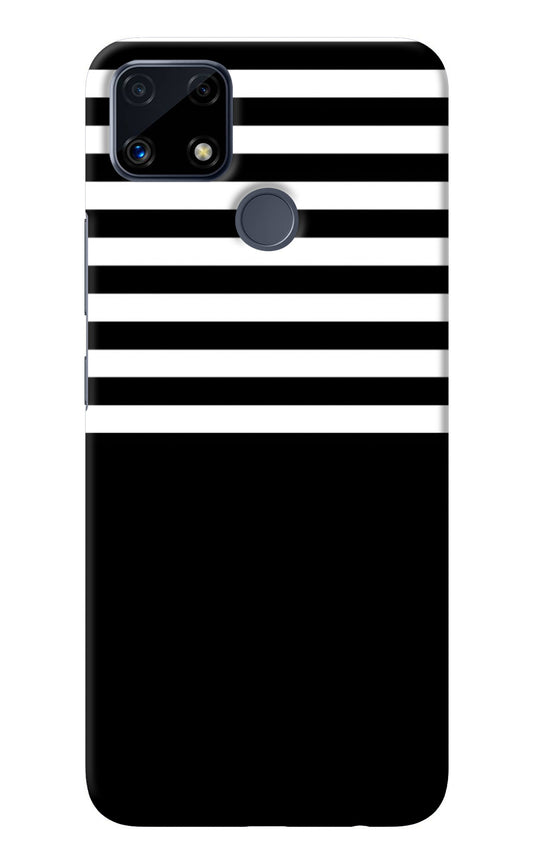 Black and White Print Realme C25/C25s Back Cover