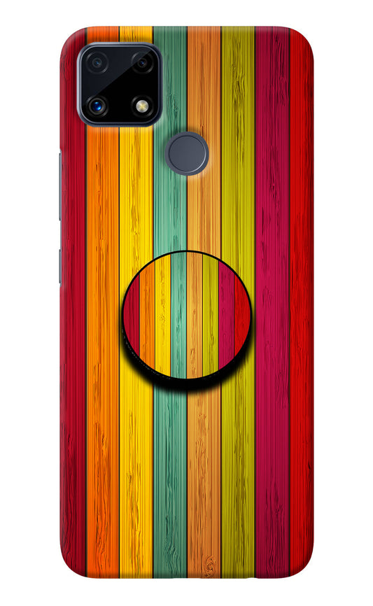 Multicolor Wooden Realme C25/C25s Pop Case