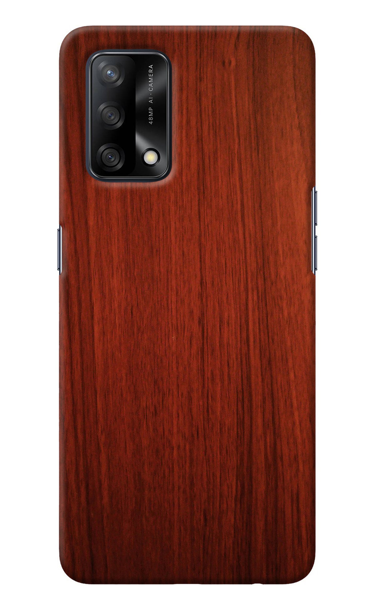 Wooden Plain Pattern Oppo F19/F19s Back Cover