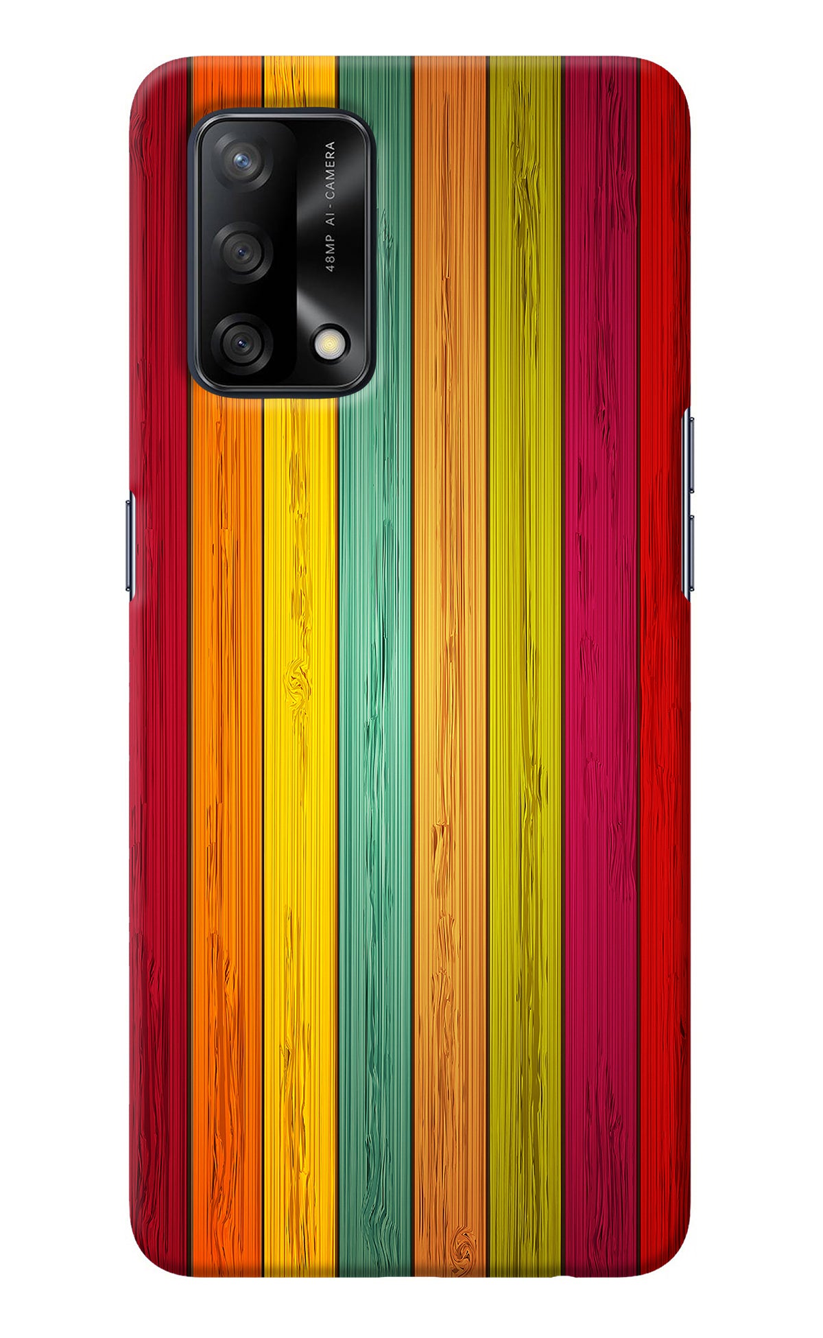 Multicolor Wooden Oppo F19/F19s Back Cover