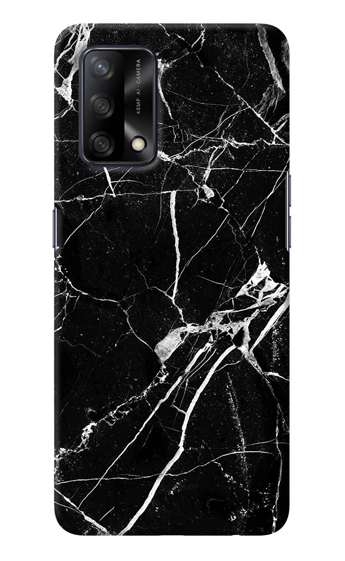 Black Marble Pattern Oppo F19/F19s Back Cover