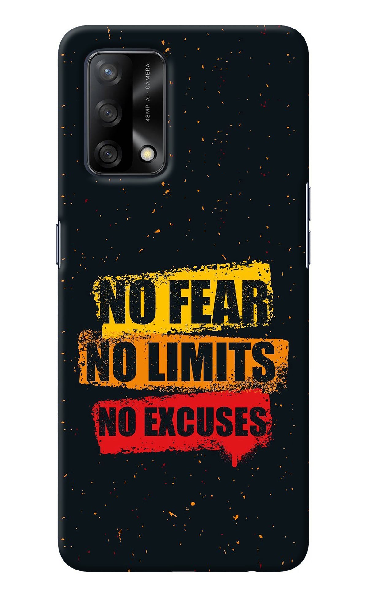 No Fear No Limits No Excuse Oppo F19/F19s Back Cover