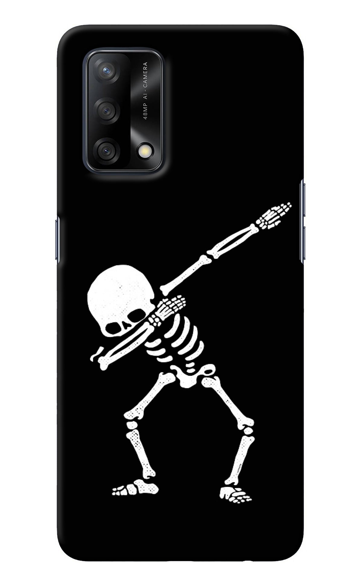 Dabbing Skeleton Art Oppo F19/F19s Back Cover