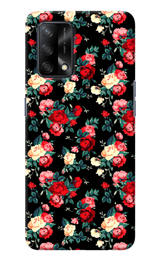 Rose Pattern Oppo F19/F19s Back Cover