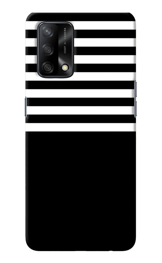 Black and White Print Oppo F19/F19s Back Cover