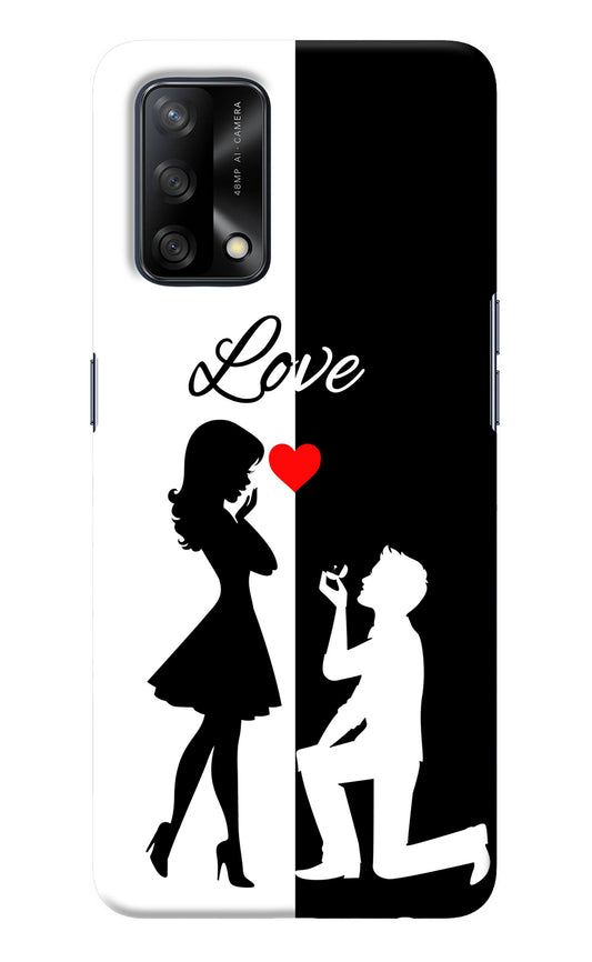 Love Propose Black And White Oppo F19/F19s Back Cover