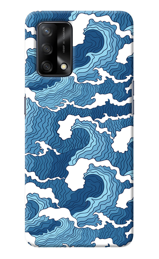 Blue Waves Oppo F19/F19s Back Cover