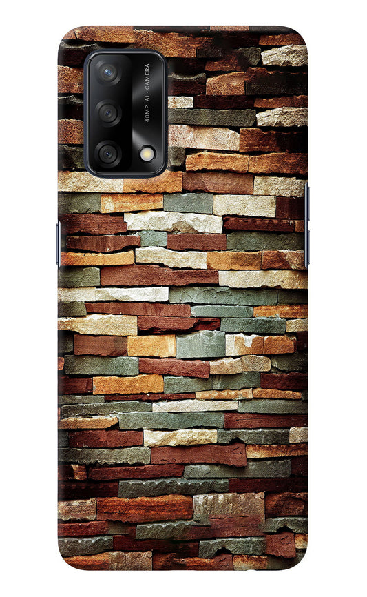 Bricks Pattern Oppo F19/F19s Back Cover