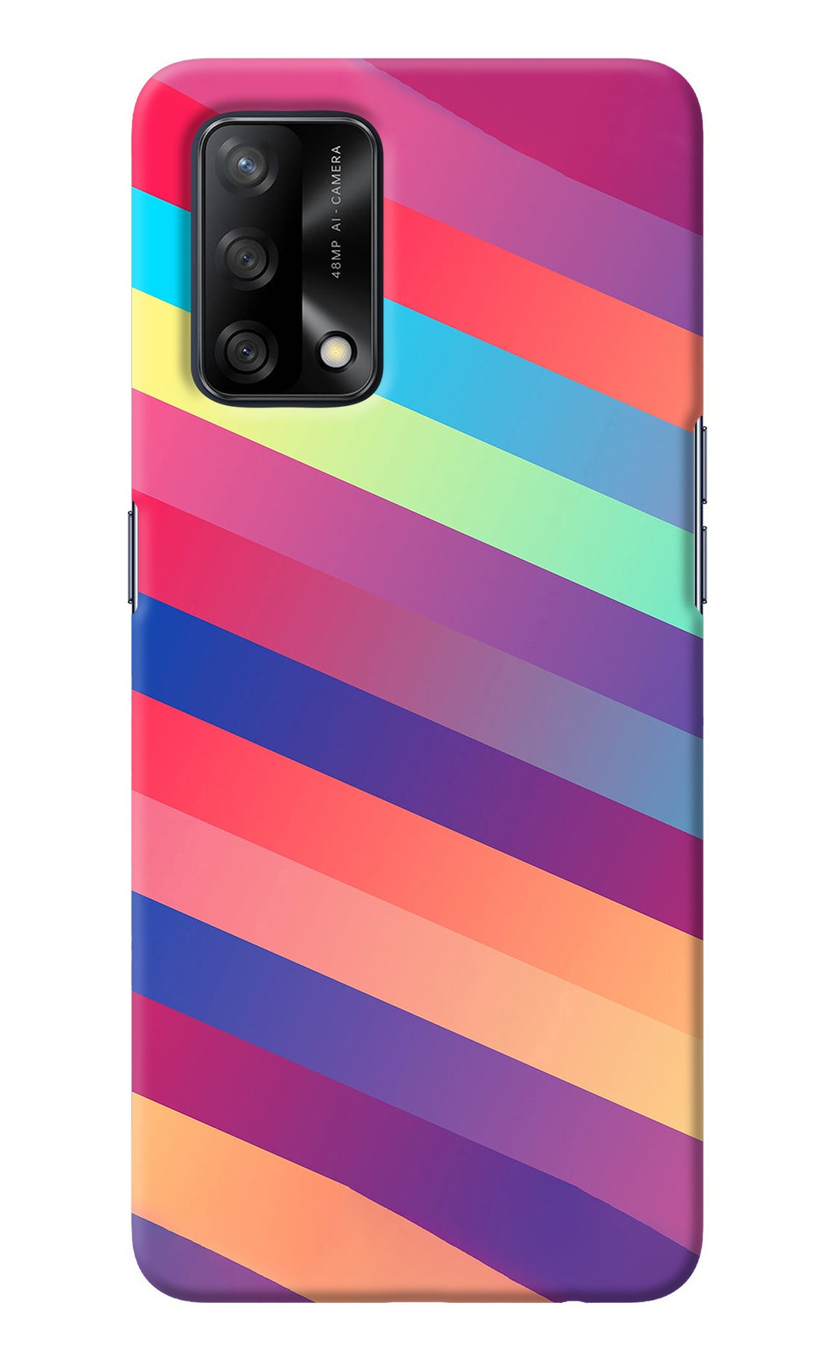 Stripes color Oppo F19/F19s Back Cover