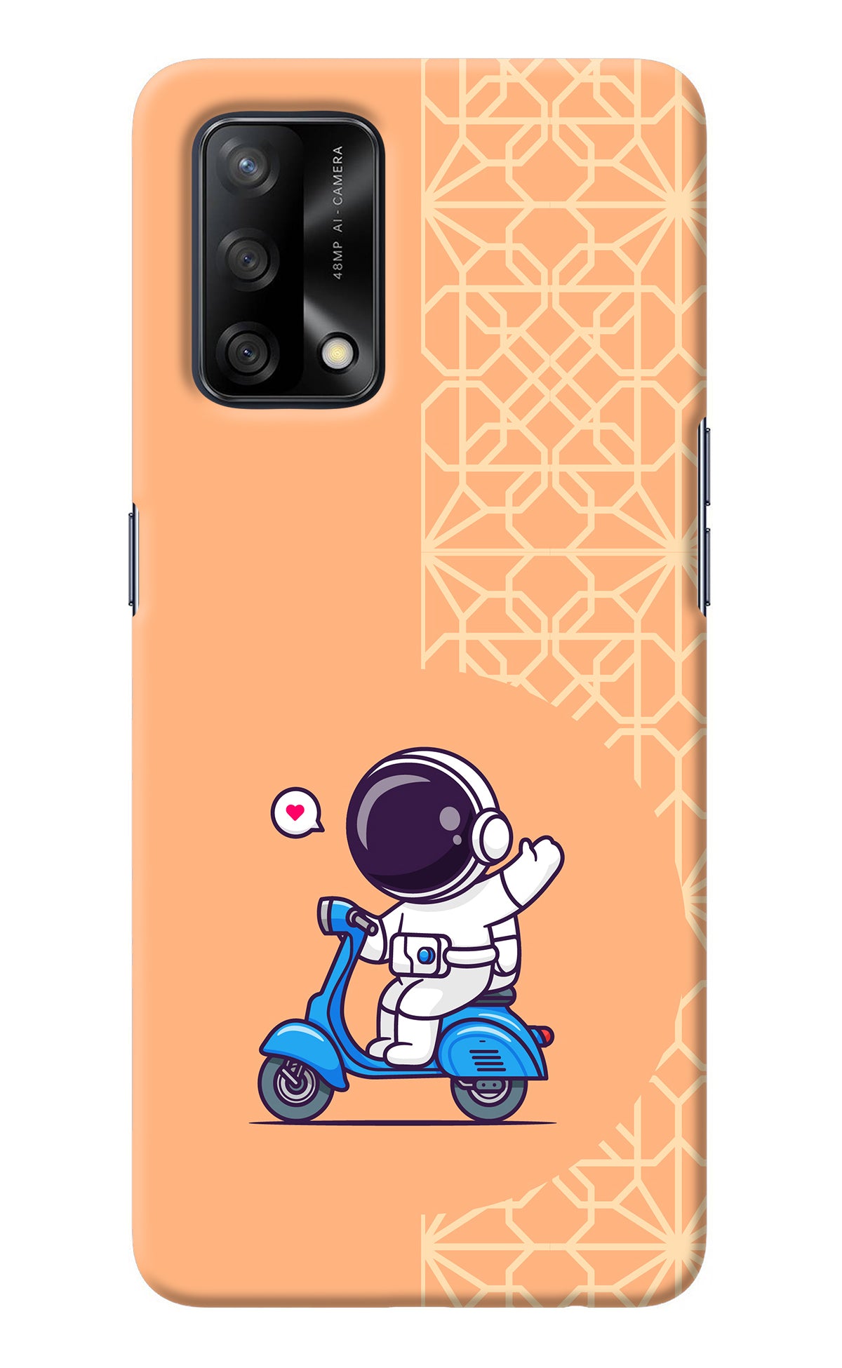 Cute Astronaut Riding Oppo F19/F19s Back Cover