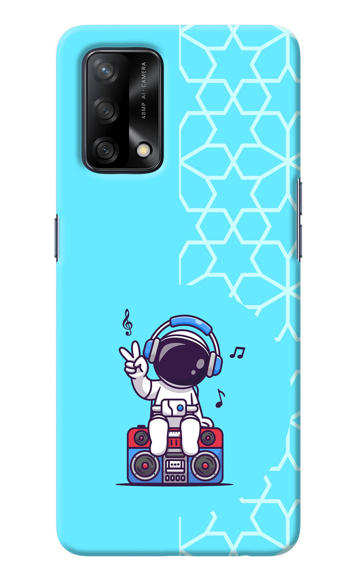 Cute Astronaut Chilling Oppo F19/F19s Back Cover