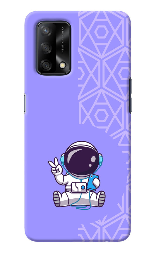 Cute Astronaut Chilling Oppo F19/F19s Back Cover