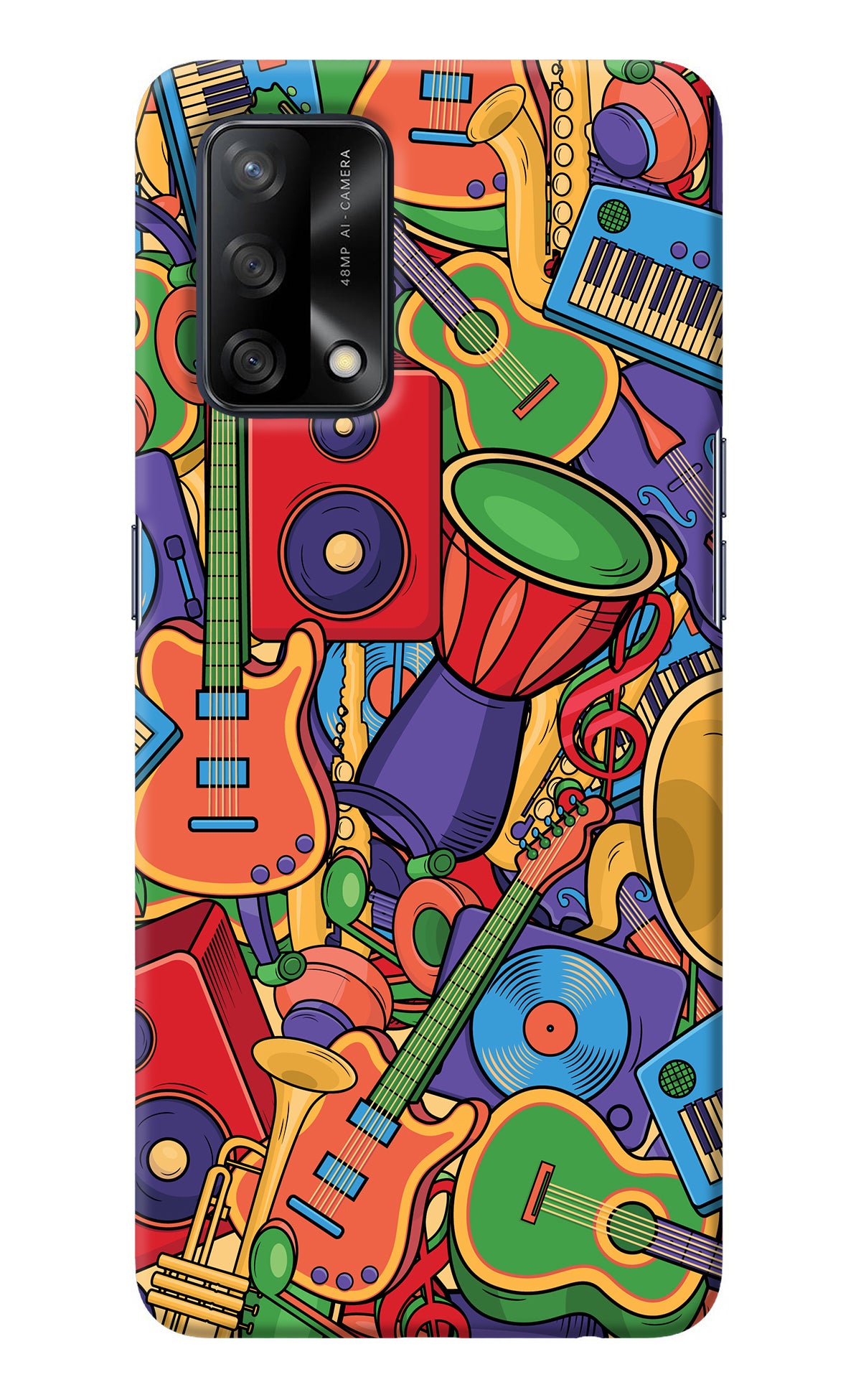 Music Instrument Doodle Oppo F19/F19s Back Cover