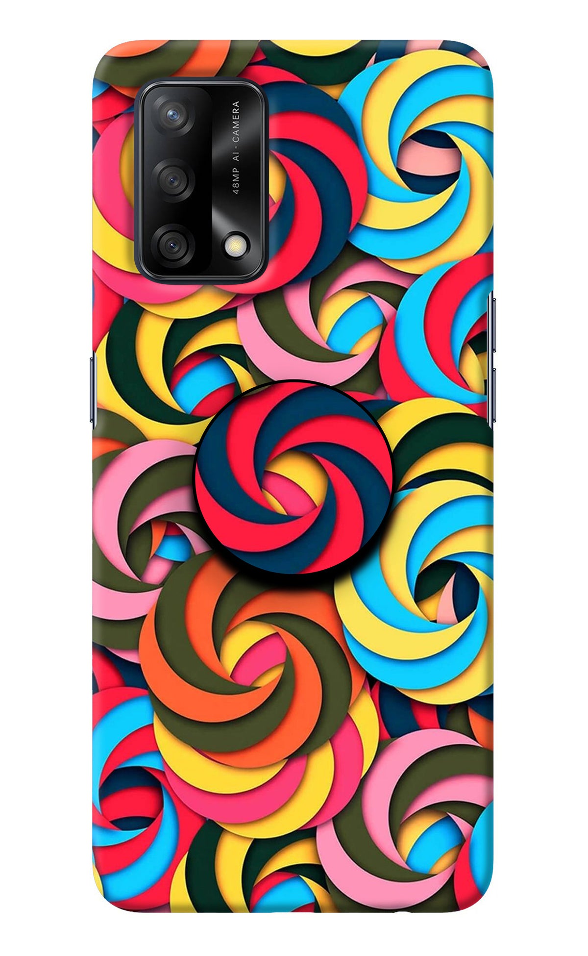 Spiral Pattern Oppo F19/F19s Pop Case