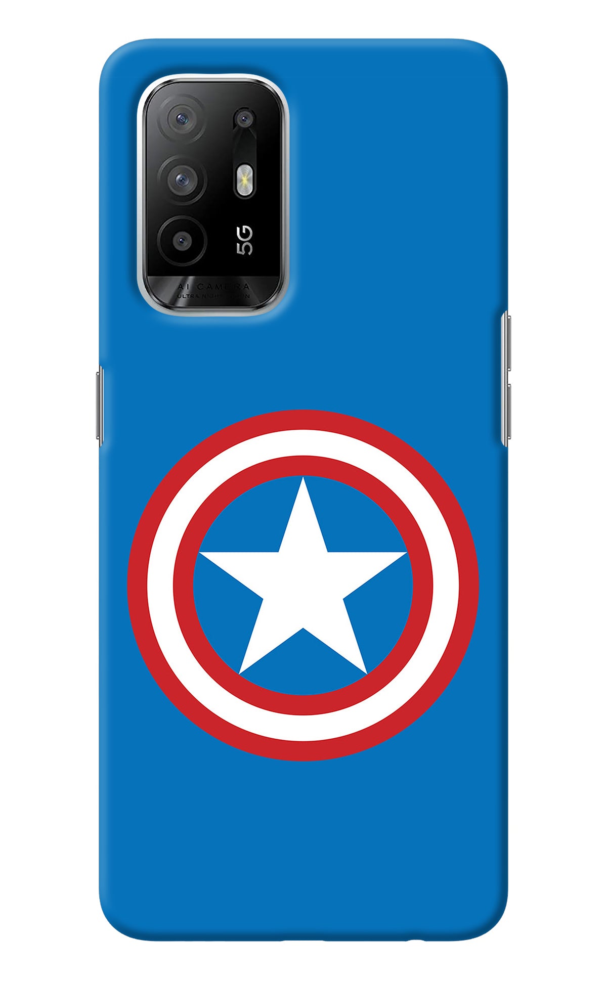 Captain America Logo Oppo F19 Pro+ Back Cover