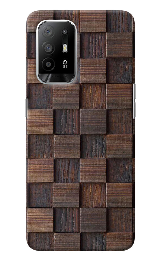 Wooden Cube Design Oppo F19 Pro+ Back Cover