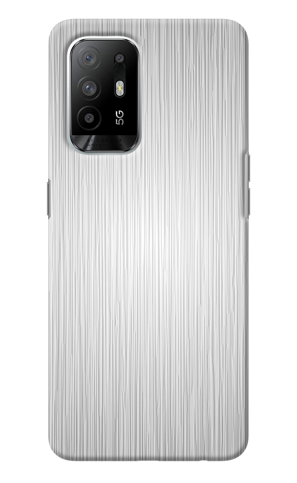 Wooden Grey Texture Oppo F19 Pro+ Back Cover