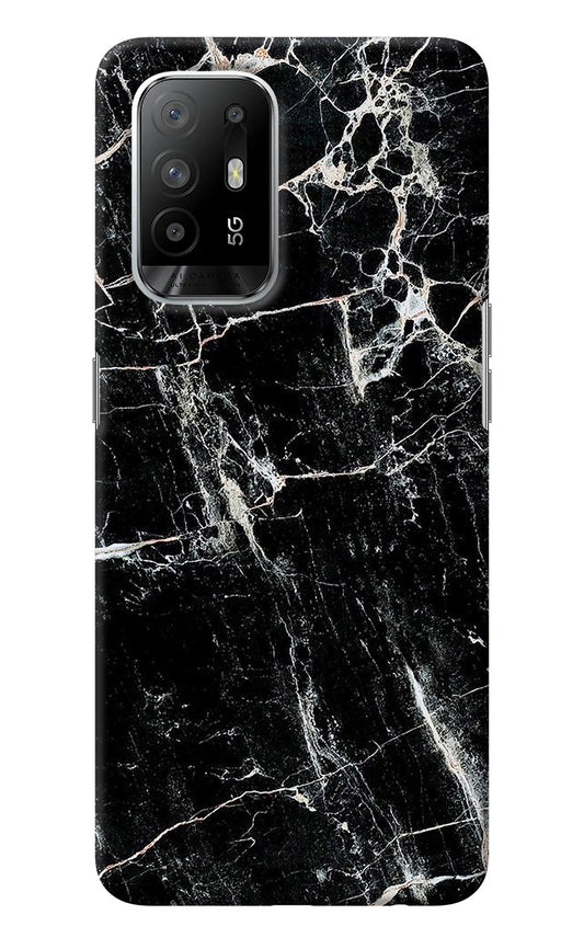 Black Marble Texture Oppo F19 Pro+ Back Cover