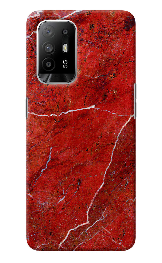 Red Marble Design Oppo F19 Pro+ Back Cover