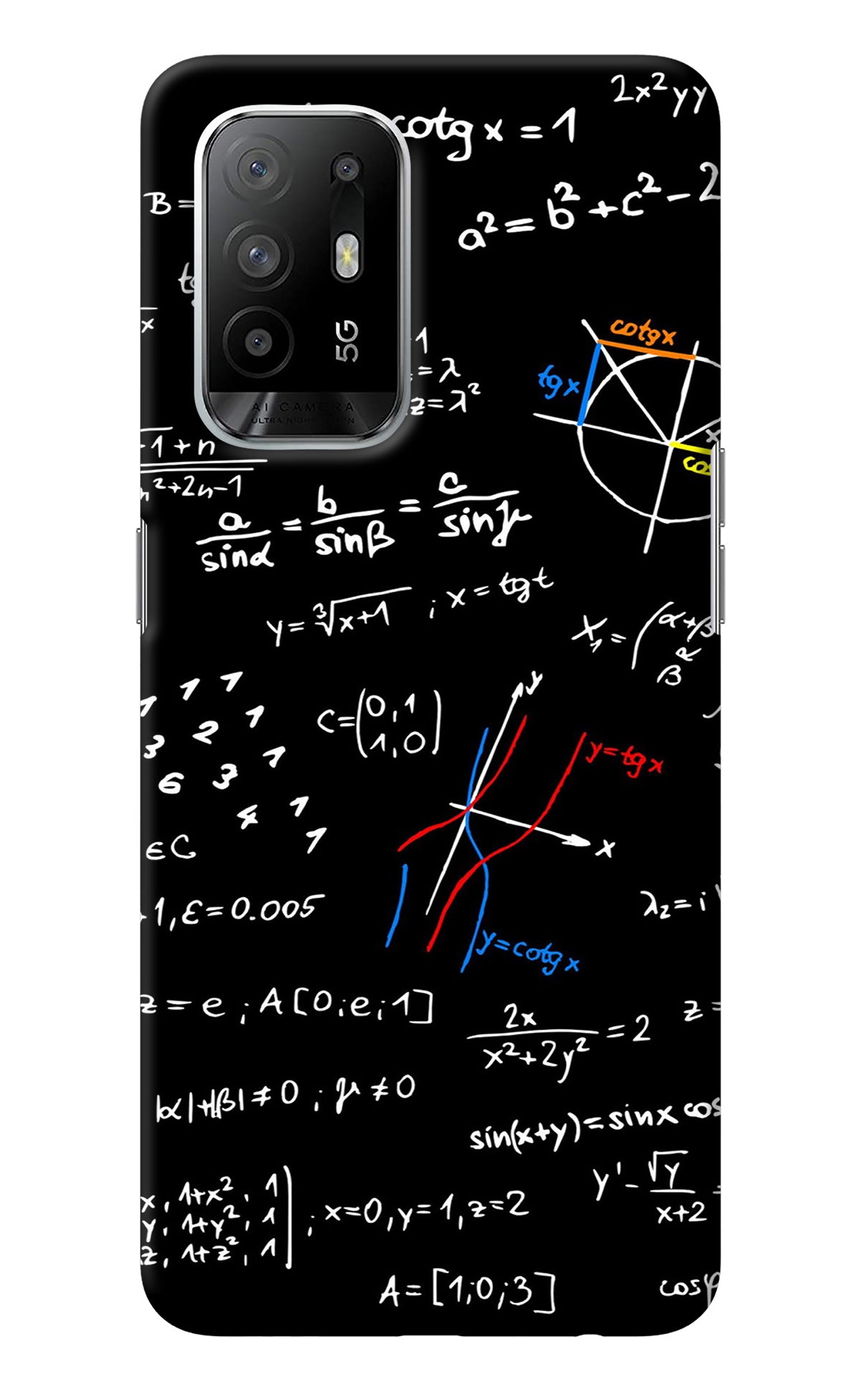 Mathematics Formula Oppo F19 Pro+ Back Cover