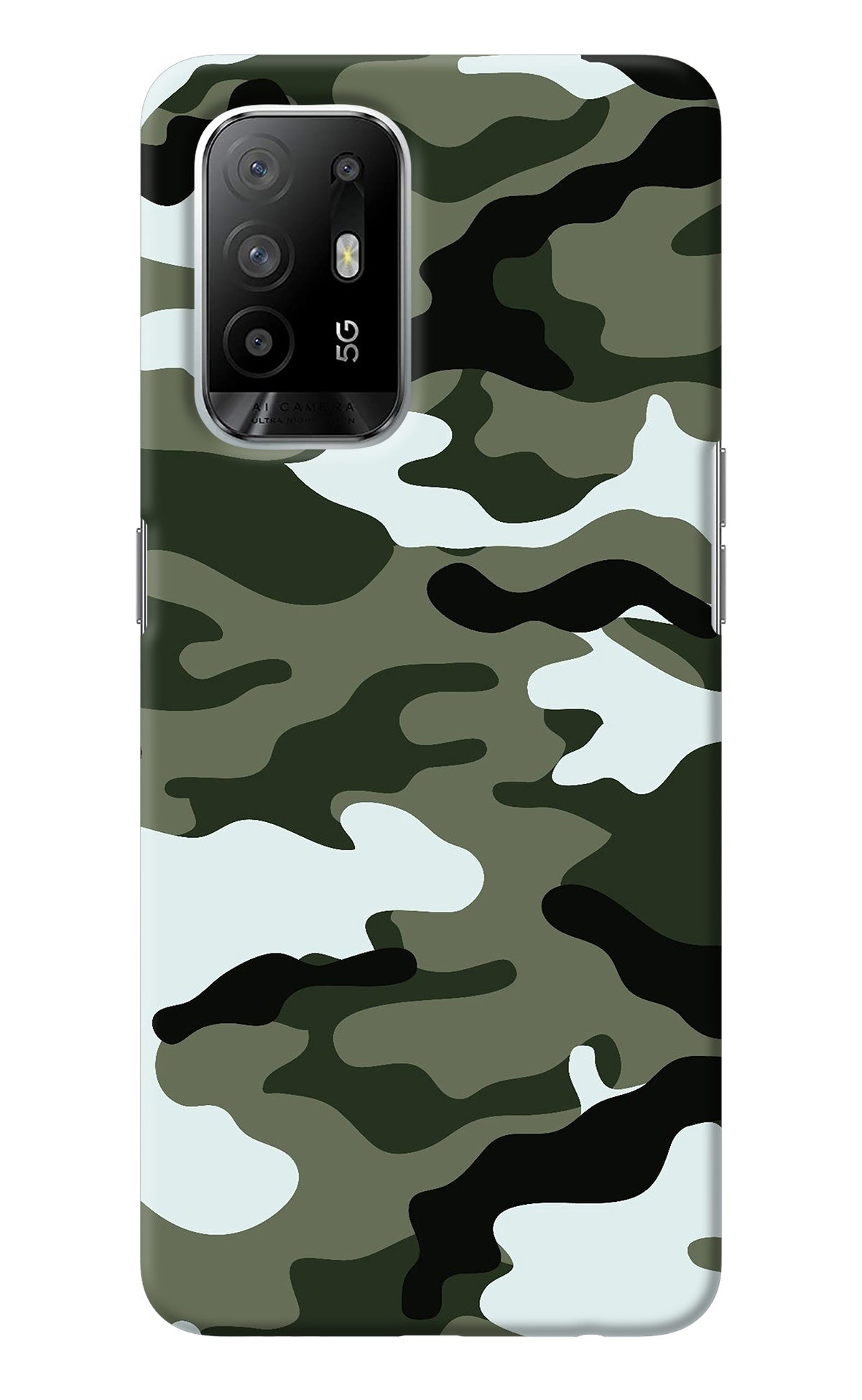 Camouflage Oppo F19 Pro+ Back Cover