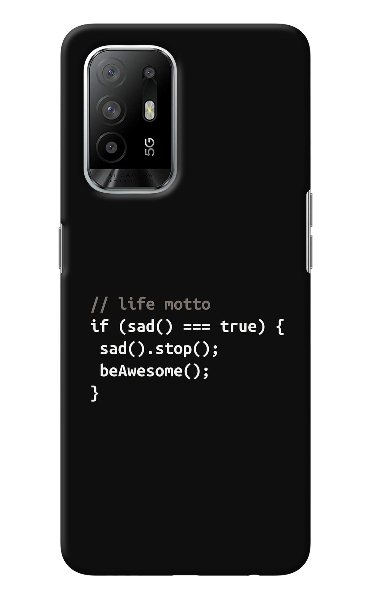 Life Motto Code Oppo F19 Pro+ Back Cover