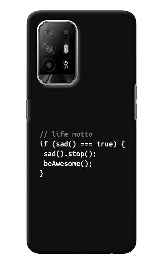 Life Motto Code Oppo F19 Pro+ Back Cover